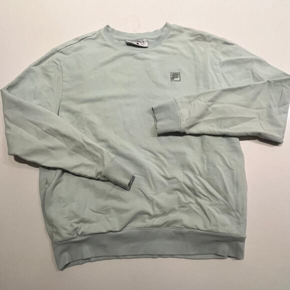 Fila Mint Green Sweatshirt Womens Medium Long Sleeve‎ Crew Neck Graphic Logo - Picture 2 of 7